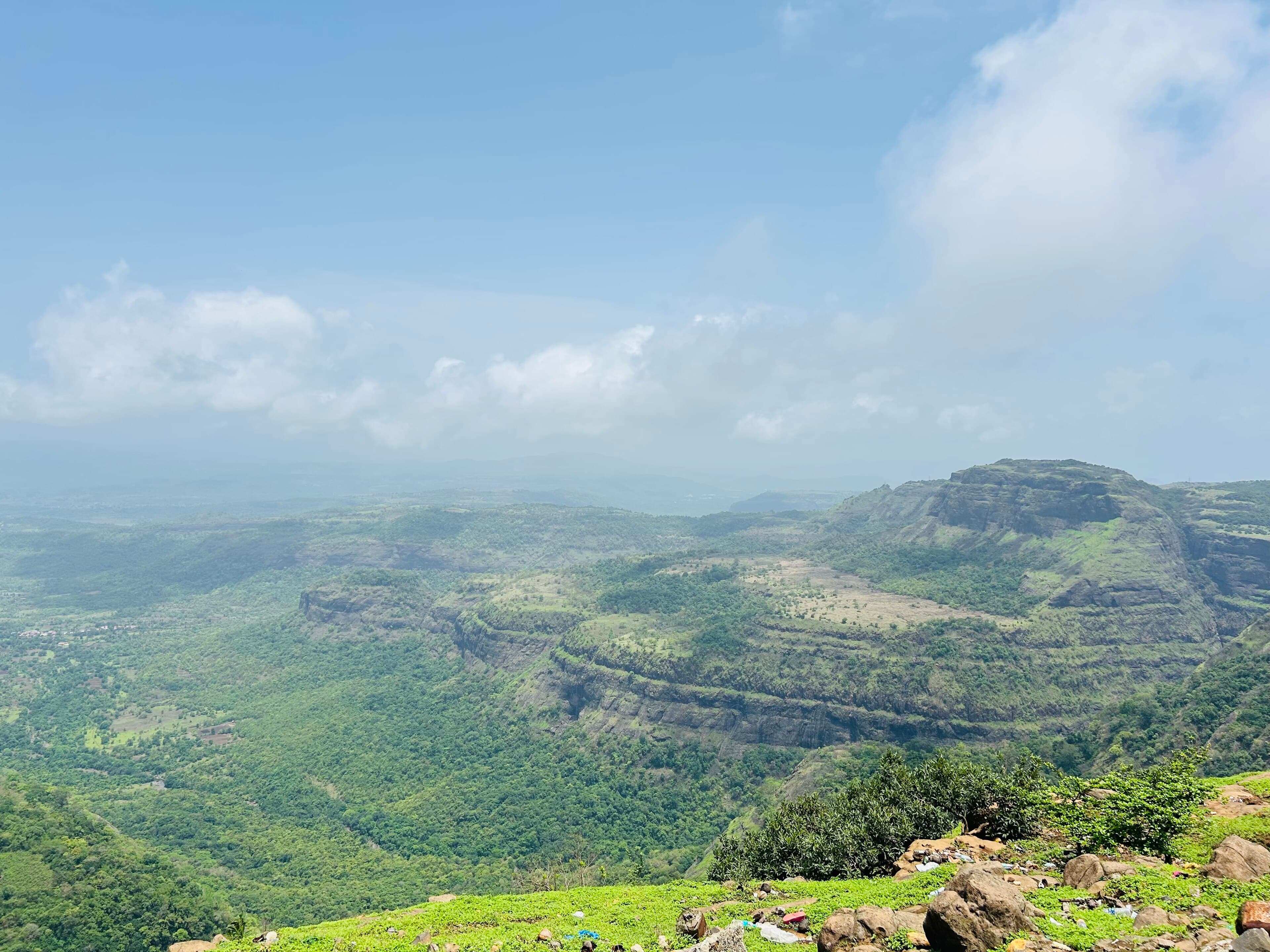 Sahyadri ridges and valley near Karjat